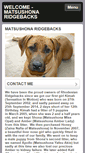 Mobile Screenshot of matsushonaridgebacks.co.uk